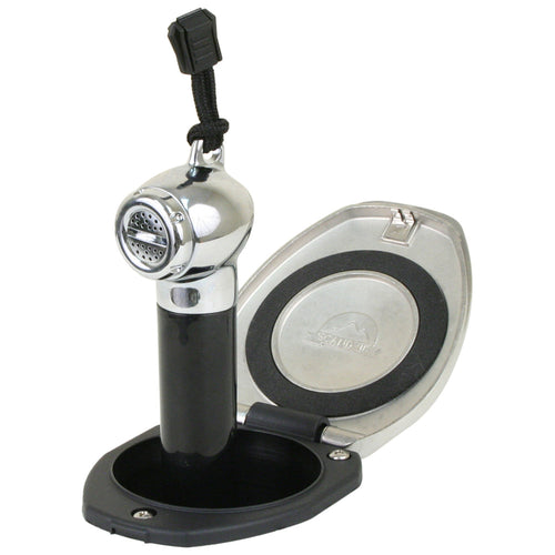 Scandvik Black &amp; SS Recessed Transom Shower Handle/Hose - Vertical/Horizontal Mount - 6' Hose