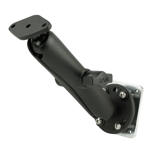 RAM Mount Double Ball Drill-Down Mount w/Diamond Plate &amp; Backer Plate