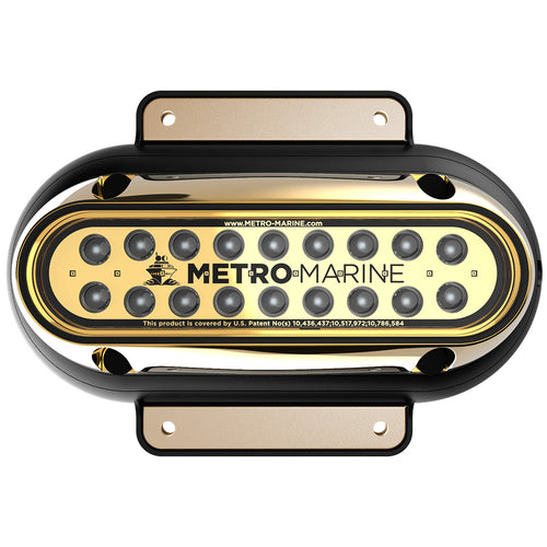 Metro Marine High-Output Elongated Surface Mount Light w/Intelligent Monochromatic LED's - Green, 45&deg; Beam