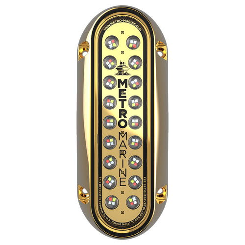 Metro Marine High-Output Elongated Vertical Mount Light w/Intelligent Full Spectrum LED's - RGBW, 90&deg; Beam
