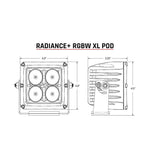 RIGID Industries XL Radiance + Light Pod - RGBW - Pair