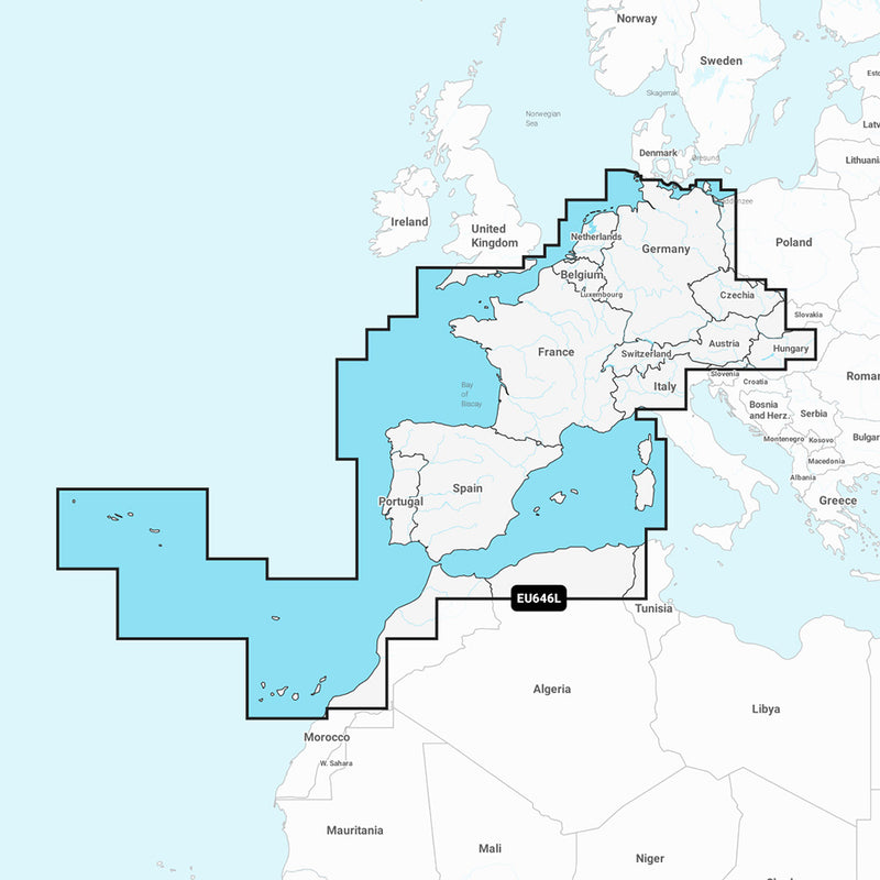 Navionics NAEU646L - Europe, Central &amp; West - Navionics+