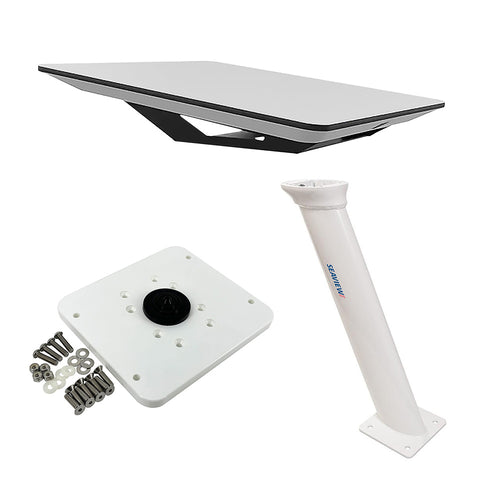 KVH Starlink Flat Panel Kit w/24" Seaview Pedestal Mount &amp; ADASTLKA Starlink Top Plate - Activation &amp; Service Plans Through KVH ONLY