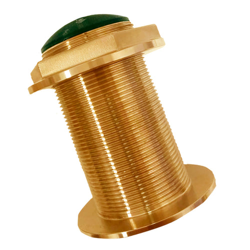 Echonautics Bronze Low-Profile Thru-Hull High-Frequency CHIRP Transducer - 600W, 0&deg; Tilt, 130-210kHz