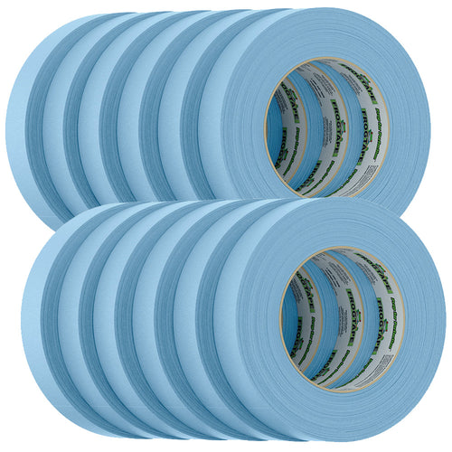 FrogTape CP 250 Medium-High Adhesion Masking Tape - 24MM x 55M x 12-Pack - Light Blue - Rated f/250&deg;F