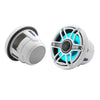 JL Audio M6 Series 8.8" Marine Coaxial Speakers w/Gloss White Sport Grille &amp; Transflective&trade; LED Lighting - M6-880X-S-GwGw-i