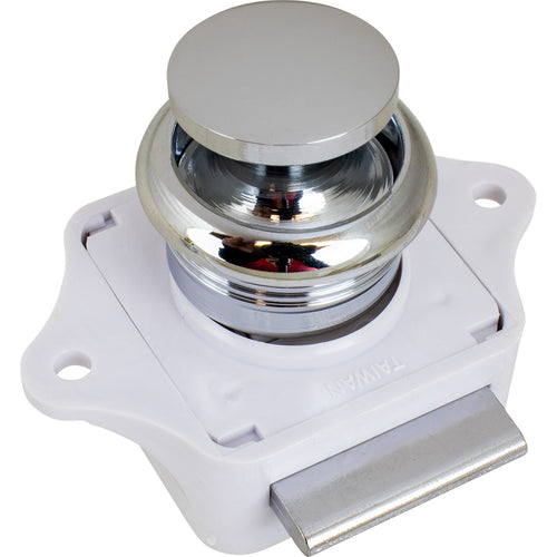 Sea-Dog Push Button Rim Latch - Chrome Plated Brass