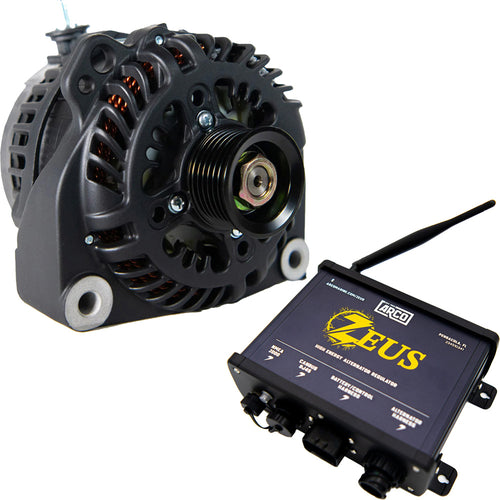 ARCO Zeus A275L Vortec Alternator w/Terminal Block &amp; Zeus High-Energy Alternator Regulator
