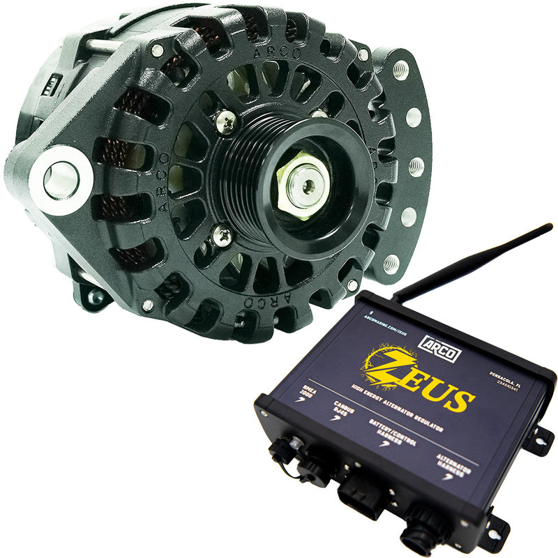 ARCO Zeus A225S 1"-2" Single Foot Alternator w/Isolated Ground, Terminal Block &amp; Zeus High-Energy Alternator Regulator