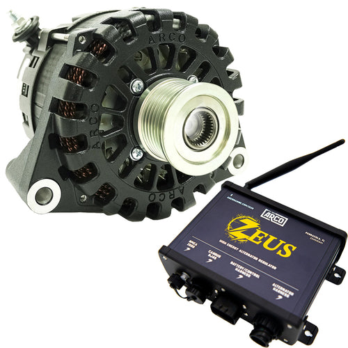 ARCO Zeus 24V 7kW N62 Alternator w/Clutch Pulley &amp; Zeus High-Energy Alternator Regulator