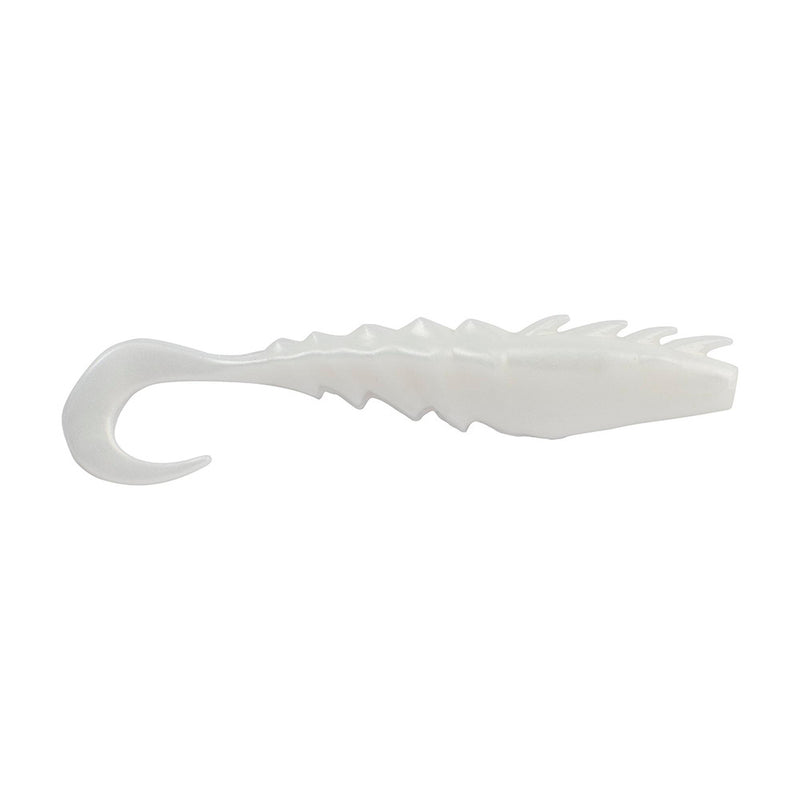 Berkley Gulp!&reg; Saltwater Nemesis Prawn Curl Tail - 4" - Pearl White