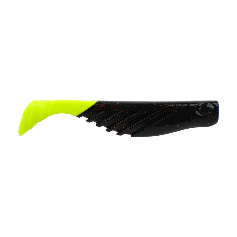 Berkley Gulp!&reg; Saltwater Ripple Mullet - 4" - Morning Glory/Chartreuse GSRM4-MG