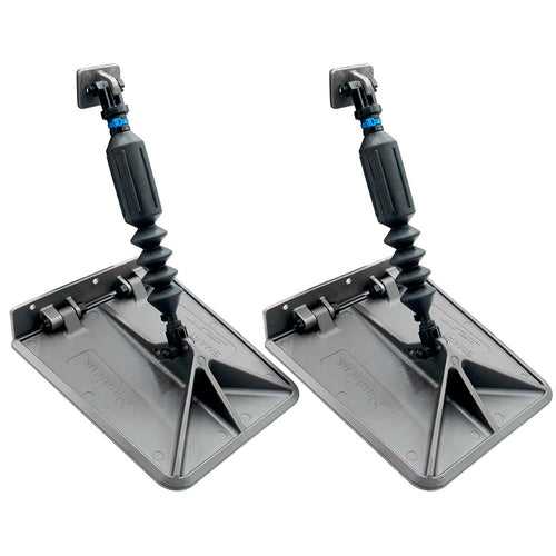 Smart Tabs SX Trim Tabs by Lectrotab 9.5" x 10" f/18'-22' Boats w/80lb Actuators - 150-240HP - Gunmetal Grey