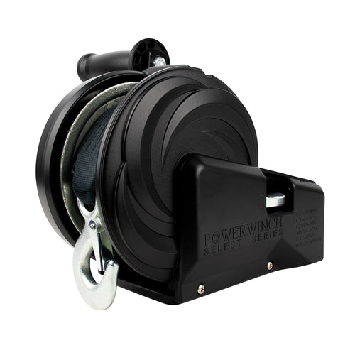 Powerwinch Select Series Winch 1,800lb, 2 Speed, 6" Crank Arm - Carbon Black