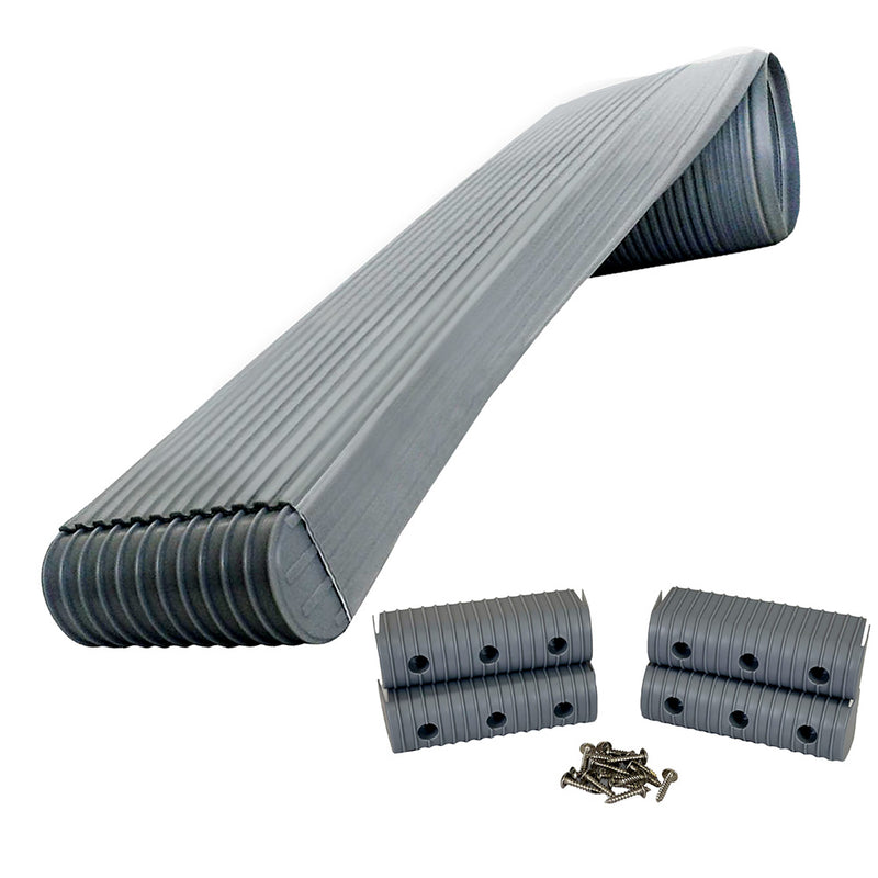 Caliber BunkWrap Kit - Grey 24' x 2" x 6" Roll + 4 Caps + HRDW Roll + 4 Endcaps &amp; Stainless Steel Hardware