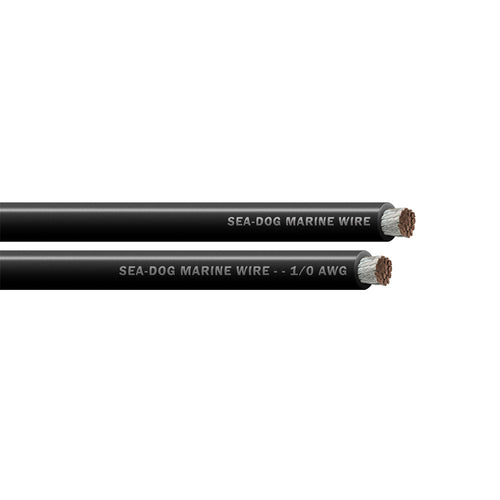 Sea-Dog 1/0 AWG Black Battery Cable - 50'
