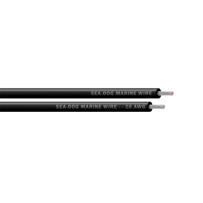 Sea-Dog 16 AWG Black Primary Wire - 25'