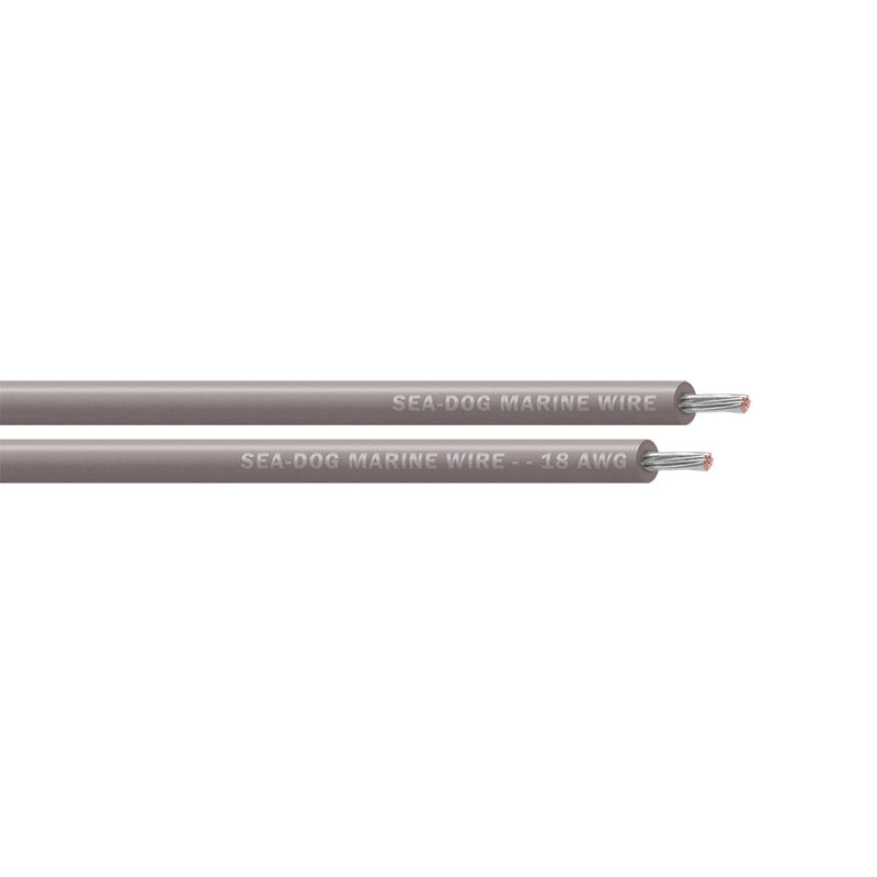 Sea-Dog 18 AWG Grey Primary Wire - 25'