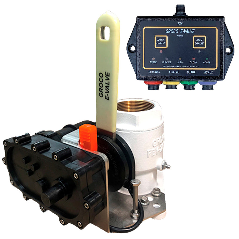 GROCO 2" E-Valve Kit - Bronze Electric Flanged Seacock - 24V
