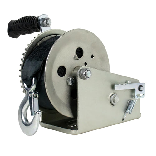 Powerwinch Utility Series Winch 2,000lb, 2 Speed, 6" Crank Arm - Zinc
