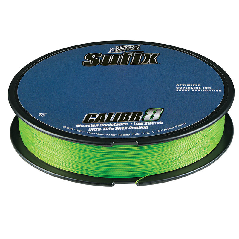 Sufix Calibr8 Braid 300yds 30lb - Neon Lime