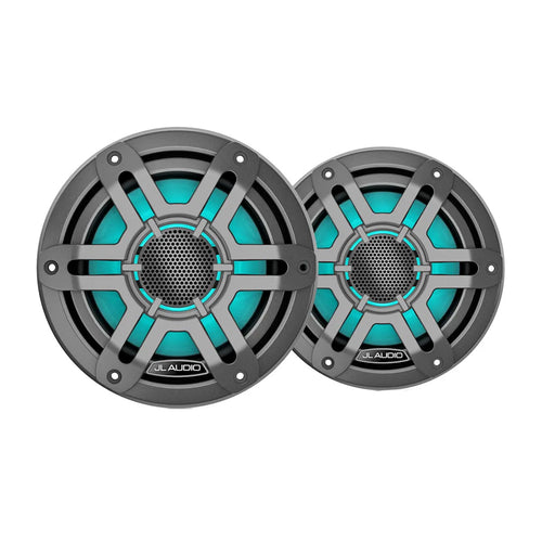 JL Audio M200 Marine Speakers 6.5" LED w/Grey Sport Grille