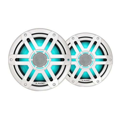 JL Audio M200 Marine Speakers 7.7" w/LED &amp; White Sport Grille