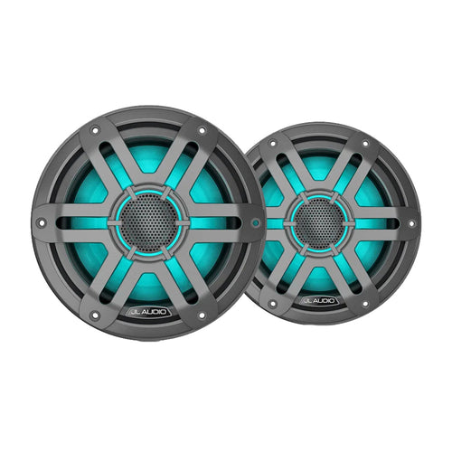JL Audio M200 Marine Speakers 7.7" w/LED &amp; Grey Sport Grille