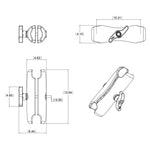 RAM Mount Double Socket Arm f/3.38" E Size Ball Bases