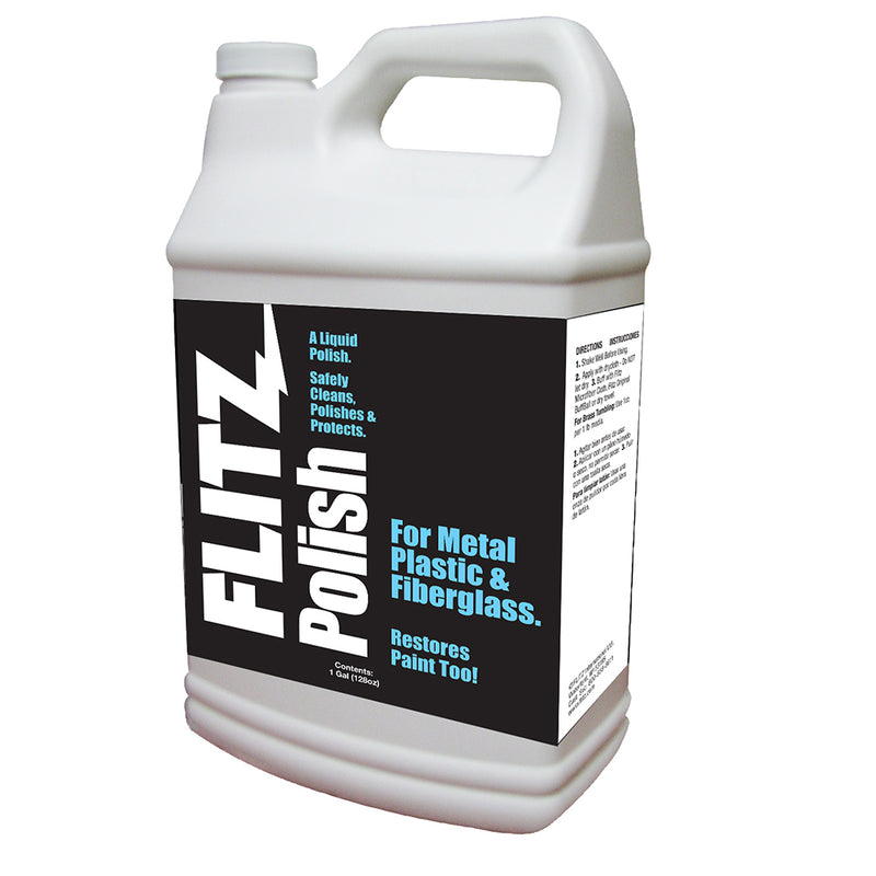 Flitz Polish f/Metal, Plastic &amp; Fiberglass - Liquid - 1 Gallon (128oz)