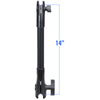 RAM Mount 14" Long Extension Pole w/1" and 1.5" Single Open Socket