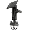 RAM Mount 1.5" Rail Mount w/Double U-Bolt Base & 3.625" Square Base (VESA 75mm x 75mm Hole Pattern)