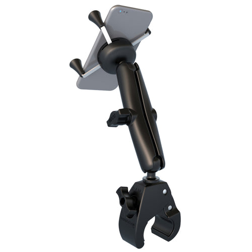 RAM Mount Universal Tough-Claw Base w/Long Double Socket Arm & Universal X-Grip&reg; Cell/iPhone Cradle