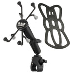 RAM Mount Tough-Claw Base w/Long Double Socket Arm & Universal X-Grip&reg; Cradle w/1" Ball f/7" Tablets