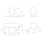 RAM Mount 2" x 5" Rectangle Base w/2.25" Ball