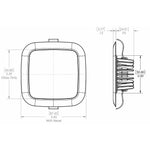 Lumitec Square Mirage Down Light - White Dimming, Red/Blue Non-Dimming - Glass Housing - No Bezel