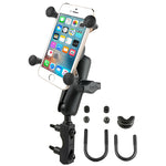 RAM Mount Combination Brake/Clutch Reservoir U-Bolt Mount w/Universal X-Grip&reg; Cell/iPhone Cradle