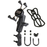 RAM Mount Combination Brake/Clutch Reservoir U-Bolt Mount w/Universal X-Grip&reg; Cell/iPhone Cradle