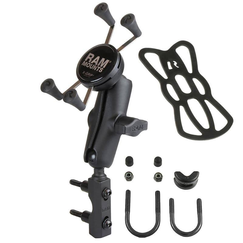 RAM Mount Combination Brake/Clutch Reservoir U-Bolt Mount w/Universal X-Grip&reg; Cell/iPhone Cradle