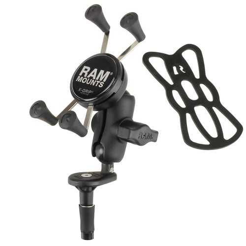 RAM Mount Fork Stem Mount w/Short Double Socket Arm &amp; Universal X-Grip&reg; Cell/iPhone Cradle