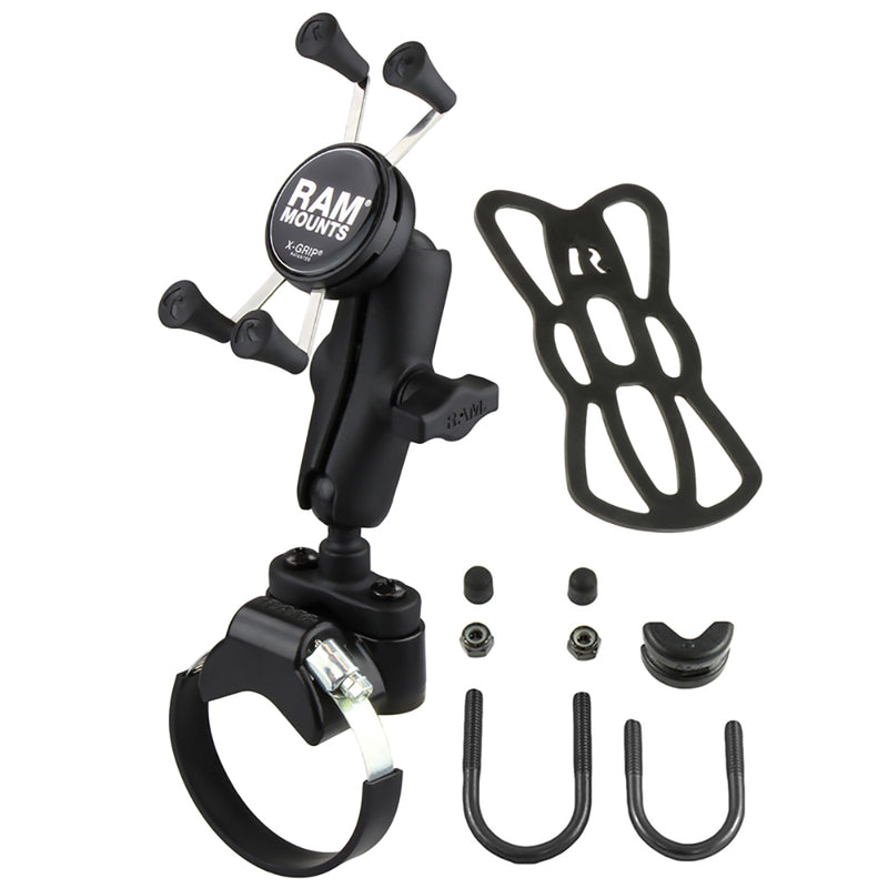 RAM Mount Strap Clamp, Roll Bar Mount w/Universal X-Grip&reg; Cell/iPhone Cradle