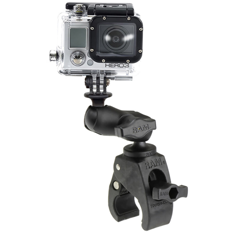 RAM Mount Small Tough-Claw&trade; Base w/Short Double Socket Arm &amp; GoPro&reg;/Action Camera Mount