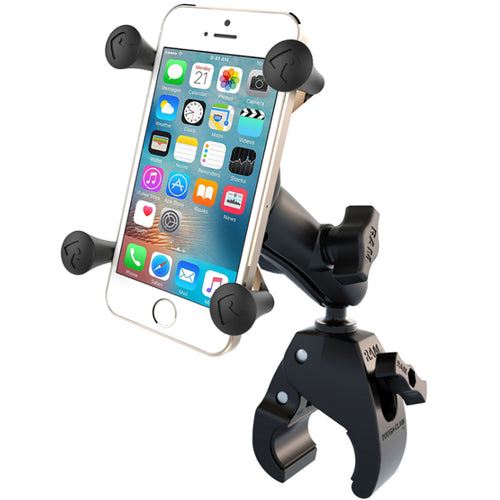 RAM Mount Small Tough-Claw&trade; Base w/Double Socket Arm &amp; Universal X-Grip&reg; Cell/iPhone Cradle