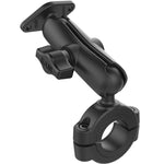 RAM Mount Torque&trade; 1-1/8" - 1-1/2" Diameter Handlebar/Rail Base w/1" Ball, Medium Arm &amp; Diamond Ball Plate