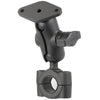 RAM Mount RAM&reg; Torque&trade; 3/4" - 1" Diameter Handlebar/Rail Base with 1" Ball, SHORT Arm and Diamond Plate