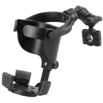 RAM Mount RAM Level Cup&trade; XL with Torque&trade; 3/4" &ndash; 1" Diameter Rail Base and Short Arm