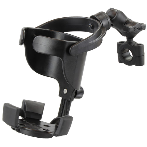 RAM Mount RAM Level Cup&trade; XL with Torque&trade; 3/4" &ndash; 1" Diameter Rail Base and Short Arm