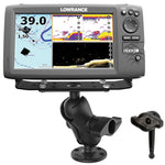 Ram Mount Universal D Size Ball Mount with Short Arm and Hi-Torq&trade; Wrench for 9"-12" Fishfinders and Chartplotters