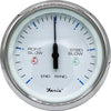 Faria 4" Chesapeake SS White Engine Synchronizer - Dual Gas &amp; Var Ratio Alt Diesel
