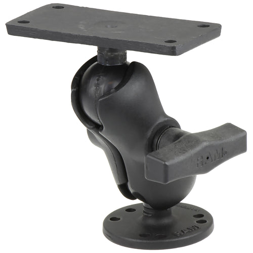RAM Mount 1.5" Ball Mount w/2.5" Round Base, Short Arm &amp; 2" x 4" Plate f/Humminbird Helix 7 Only